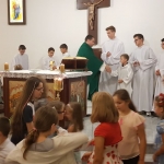 Poświęcenie tornistrów i przyborów szkolnych